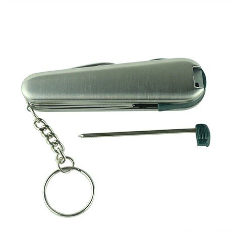 Outdoor Cutlery Stainless Steel 7-In-1 Multi-Function Golf Tool, Features a Golf Ball Cleaner Brush, Ball Marker, Cleat Tightener, Club Cleaner & Divot Repair