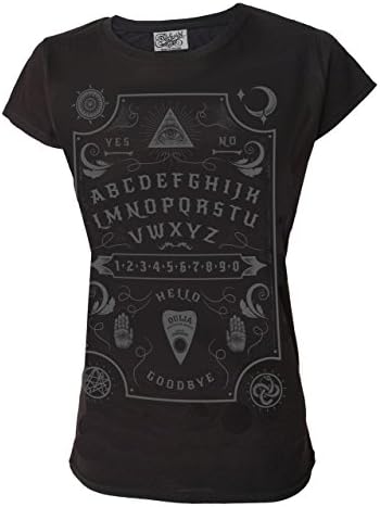 Darkside Clothing Ouija Board Grey Font Womens Cap Sleeve Top