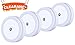 BST Plug in LED Night Light Lamp with Dusk to Dawn Sensor for Hallway Stairway, White, Pack of 4