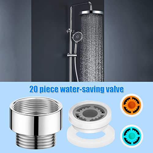 20Pcs Shower Flow Reducer Limiter 1/2 Inch Shower Head Pressure