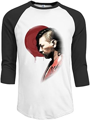 AYASHOP Men's WWE Shinsuke Nakamura 3/4 Sleeve 100% Cotton Baseball Tee/T Shirts Black