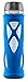 ZULU Atlas Glass Water Bottle with Silicone Sleeve, 20 oz, Blue