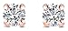 FANTOM 0.25 Ct Total Weight 3mm Mini Rose Gold 925 Sterling Silver Cubic Zirconia Round Stud Earrings