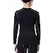 LNJLVI Boys' Youth Long Sleeve Athletic Shirts Compression Base Layer Underwear Running Baseball Soccer T-Shirts(Black,5)