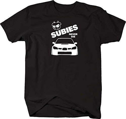 Subies Never Die WRX STI Evil Pig Subaru Impreza Turbo Mens T Shirt - Xlarge