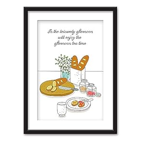 Framed Afternoon Tea Kitchen Wall Black Picture Frames...