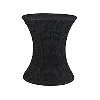 Household Essentials, Black Paper Rope Hour Glass Table