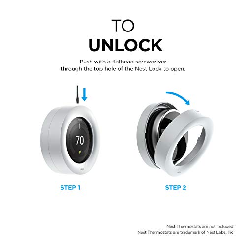 elago Lock Designed for Nest Learning Thermostat [White] Compatible