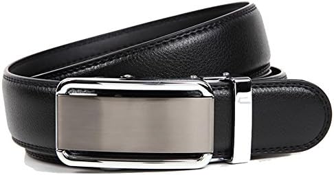 Portolano Men's Leather Automatic Buckle Belt　35mm Wide the Long Size for Business