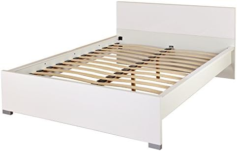 Target Marketing Systems Zuri Series Fusion Collection Contemporary Queen Size Wooden Frame With Headboard, Headboard and Frame, Queen, White