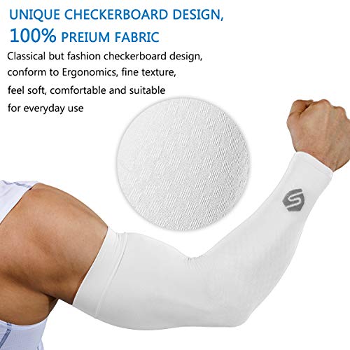 SHINYMOD-Cooling-Sun-Sleeves-2018-Newest-Upgraded-Version-1-Pair-3-Pairs-UV-Protection-Sunblock-Arm-Tattoo-Cover-Sleeves-Men-Women-Cycling-Driving-Golf-Running-1-Pair-Black