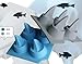 Funny Shark Fin Ice Cube Tray 4-tray Eco-friendly Silicone Ice Mould Blue/gray (1 Pieces)