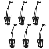 EKLORN 6 Pack TW MOLLE Web Dominators with Elastic String,Practical Backpack Accessories (Black)