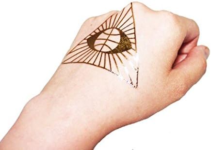 Temporary Metalic Tattoo Stickers, 10 Sheets