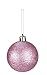36-Pack Christmas Tree Ornaments - Pink and White Shatterproof Medium Christmas Balls Decoration, Assorted 4-Finish Shiny, Matte, Glitter, Ribbed, Hanging Plastic Bauble Holiday Decor, 2.3 Inches