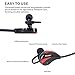 Bluetooth Headphones, BTEETH Sports Earbuds Sweatproof Wireless Headsets with Mic for Gym Workout and iPhone 7 Bluetooth-enabled Smart Devices (Blackred)