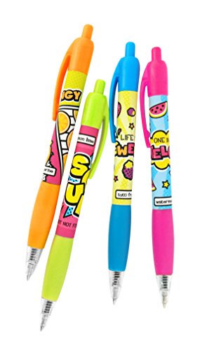 Scentco Neon Smens - Gourmet Scented Pens, Colored Gel Ink, 4 Count