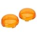 ZYTC Amber Harley Turn Signal Lens Covers Lenses Pack of 2