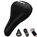 DAWAY Comfortable Bike Seat Cover - C7 Soft Gel & Foam Padded Exercise Bicycle Saddle Cushion Men Women Kids, Fit for Peloton, Stationary Bike, Mountain Road Bikes, Outdoor Cycling
