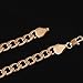 Clearance Deals Hip Hop Pendant Necklace Men Women Fashion Luxury Filled Curb Cuban Link Gold Necklace Jewelry by ZYooh (A)