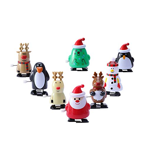 8pcs Christmas Wind Up Toys for Kids Christmas Birthday Thanksgiving Gift