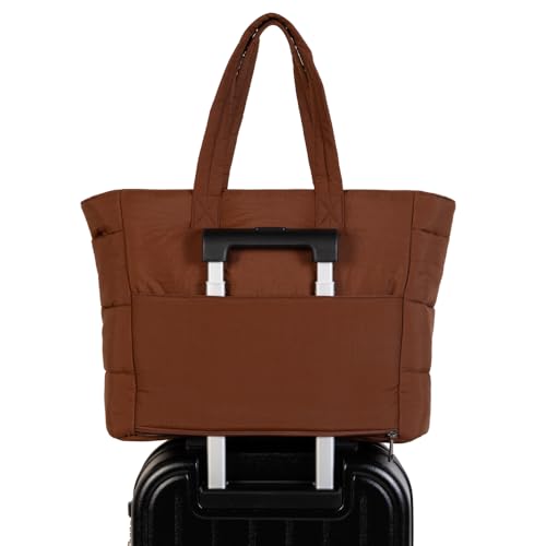Gocase Bolsa Tote Puffer, Preta, Leve e Espaçosa, com Compartimento para Notebook até 35,5cm