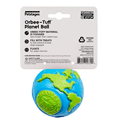 Dog OrbeeTuff Ball Blue/Green TreatDispensing Dog Toy