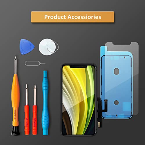 LL TRADER Screen Replacement for iPhone 11 LCD Retina 6.1'' FHD Display COF Touch Screen Digitizer with Repair Tool Kits, Waterproof Tape, Screen Protector(for Model A2111, A2223, A2221)