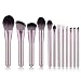 Yoseng Professional 12 Pieces Makeup Brush Set Premium Synthetic Kabuki Foundation Blending Blush Concealer Eye Face Liquid Powder Cream Cosmetics Brushes Kit