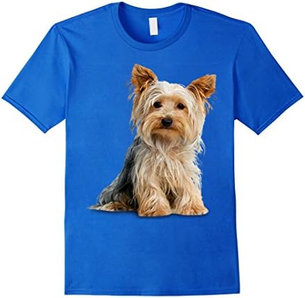 Men's Yorkie Yorkshire Terrier on a Tee Shirt 2XL Royal Blue