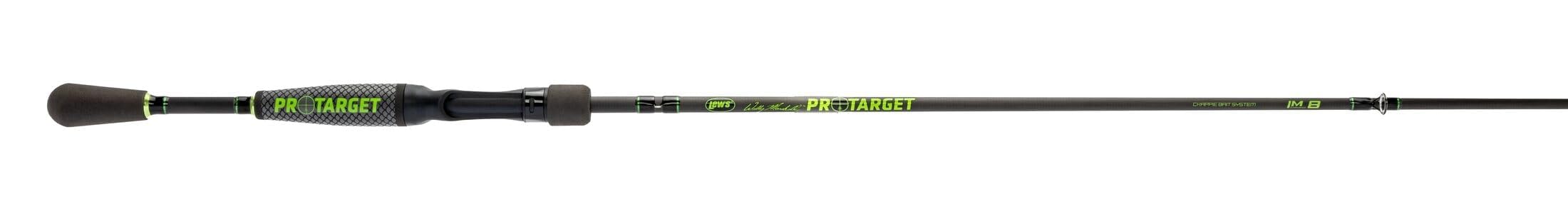 Photo 1 of ***BROKEN*** Mr. Crappie Wally Marshall Pro Target Casting Fishing Rod, 6-Foot 6-Inch 1-Piece IM-8 Graphite Rod, Medium-Light Power, Fast Action, Stainless Steel Guides, Winn Dri-Tac Foregrip, Black/Green
