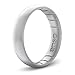 Enso Rings Thin Elements Silicone Ring – Stackable Wedding Engagement Band – 4.3mm Wide, 1.75mm Thick (Silver-Colored, 6)