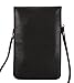 KISS GOLD (TM) Luxury Matte PU Leather Mini Crossbody Single Shoulder Bag Cellphone Pouch (Model C-Black)
