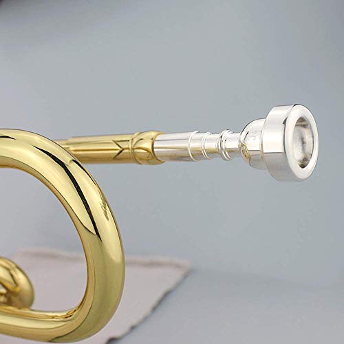 Trumpet Mouthpiece 3C 5C 7C (3 Pack) with Box and Microfiber Cleaning Cloth Compatible with Yamaha Bach Conn King Replacement Musical Instruments Accessories, Silver Plate - Thumbnail 7