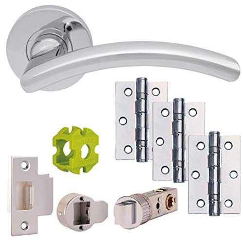 Jigtech JTB71010 Viper Door Pack-Latch-Polished Chrome, 57mm
