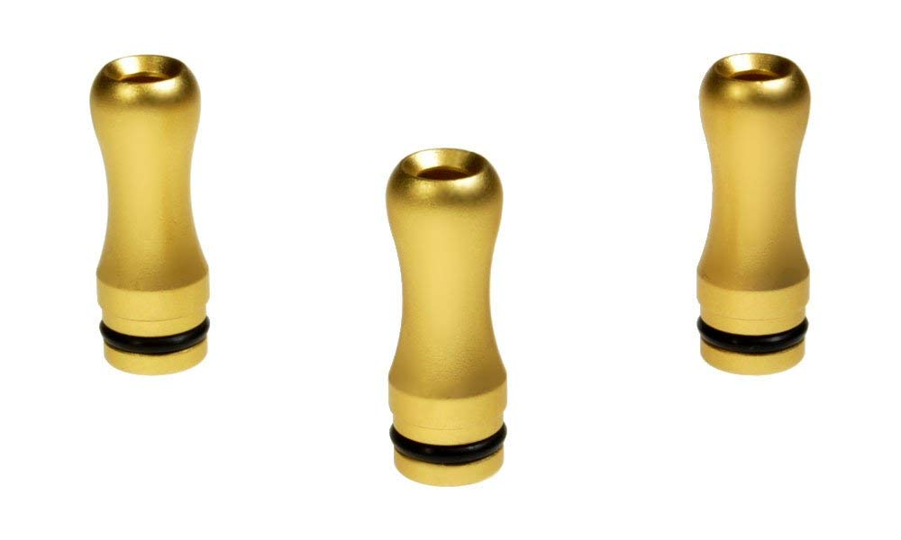Armerah Baton 510 Drip Tip e-cig Mouthpiece Short/Aluminium/Solid 3 Pack in Gold — image 1