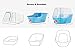 Petphabet Jumbo Hooded Cat Litter Box, Extra Large, Light Blue
