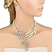 EVER FAITH Snowflake Simulated Pearl Austrian Crystal Necklace Earrings Set