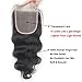 Luwigs Transparent Lace 5x5 Lace Closure Human Hair Body Wave with Baby Hair Bleached Knots Hairpieces (20 inches, Body Wave, Transparent Lace)
