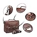 Zebella Vintage Pu Leather Briefcase Shoulder Business Laptop Messenger Bags Tote for Men - Brown