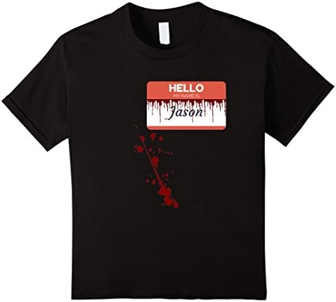 Kids Hello My Name is Jason T-Shirt 10 Black