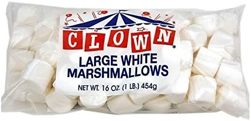 American MEGA White Marshmallows (16oz) Made in USA by Clown Global Brands