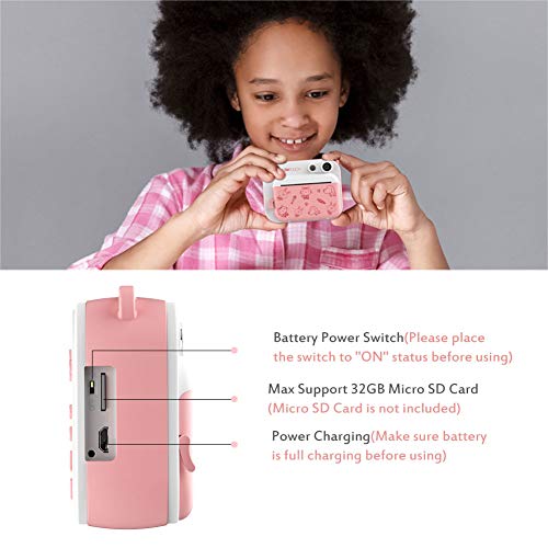 Dragon Touch InstantFun Instant Print Camera for Kids, Zero Ink Toy Camera with Print Paper, Cartoon Sticker, Color Pencils, Portable Digital Creative Print Camera for Boys and Girls - Pink - Thumbnail 6