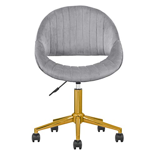 ovios Cute Desk Chair, Plush Velvet Office Chair, Modern Adjustable