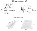 4 PCS 17"x17" Large Pop-up Foldable Mesh Screen Food Cover Tents Umbrella -- For Outdoor Party Picnic BBQ Camping