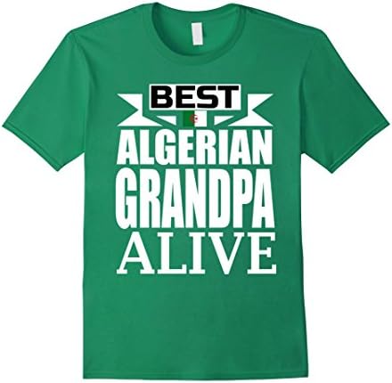 Mens Storecastle: Best Algerian Grandpa Alive Algeria T-Shirt Large Kelly Green