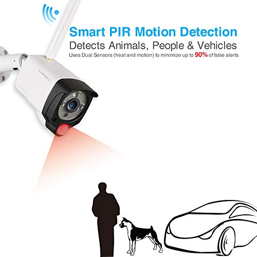 [All-in-One] 1080P Home Security Camera System Wireless with 7" Monitor WiFi Surveillance NVR Kits,LONNKY 4CH NVR Kit with 1PCS 2.0MP 2-Way Audio Camera & PIR Sensor,P2P,Easy Remote View,Free APP - Thumbnail 4
