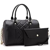 Lady Barrel Designer Satchel Handbags Quilted Vegan