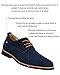 iloveSIA Men's Leather Suede Oxfords Shoe US Size 9.5 Blue+Nude