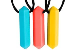 Tilcare Chew Chew Sensory Necklace – Best for Kids or Adults That Like Biting or Have Autism – Perfectly Textured Silicone Ch